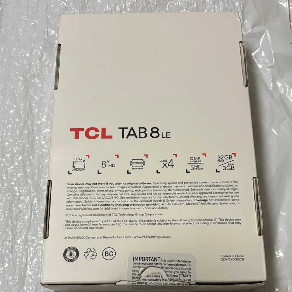TCL Black Tablet Sleek Design Vibrant Display Powerful Performance